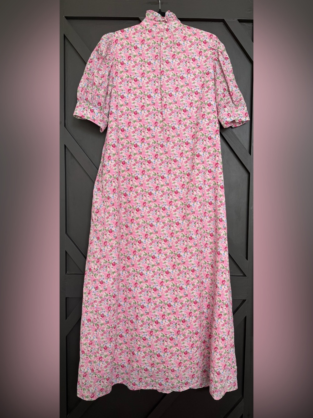 Hyacinth House Pink Multi Ruffle Collar Louisa Maxi Dress – Size Medium - Picture 10 of 11